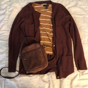 Burgundy Cardigan Sweater